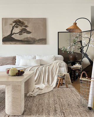 Sombrero Lampadaire en Rotin Arc
