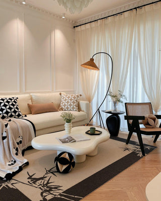 Sombrero Lampadaire en Rotin Arc