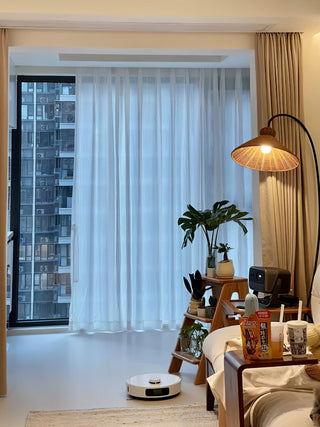 Sombrero Lampadaire en Rotin Arc