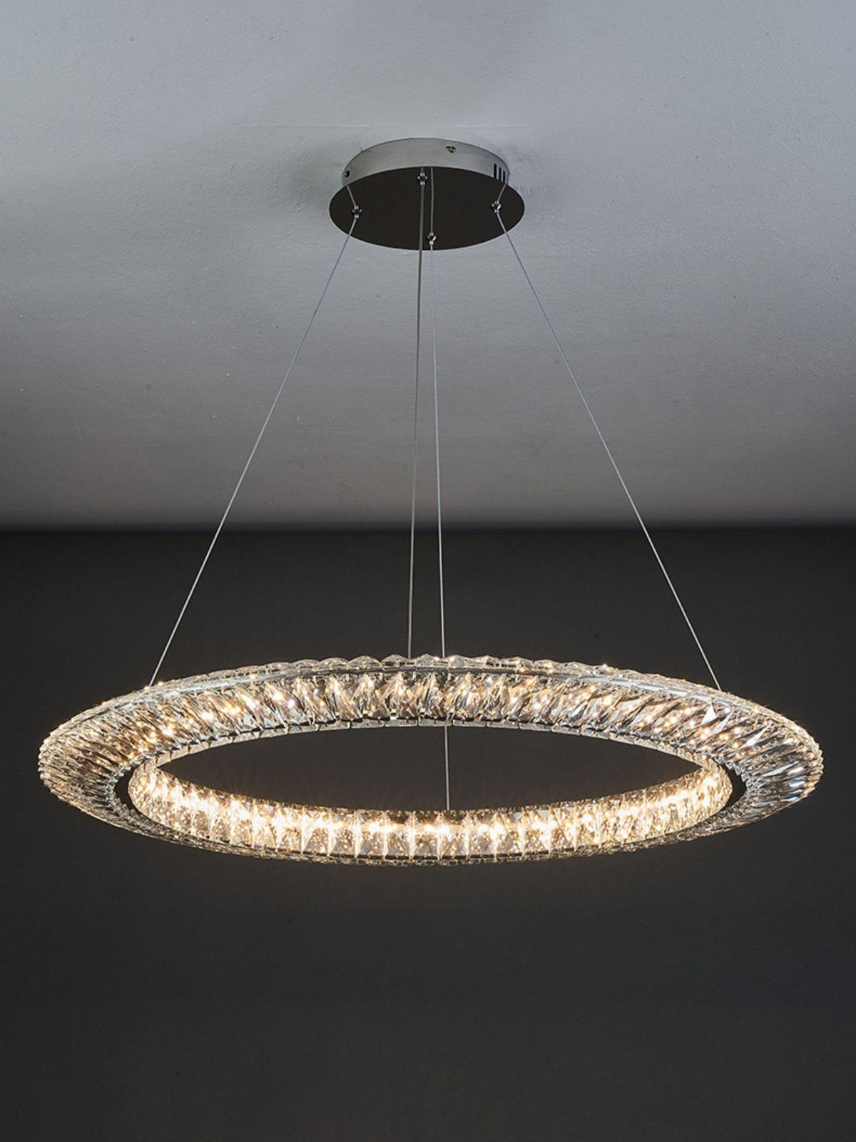 Serien Lustre Géométrique Cristal LED Élégant