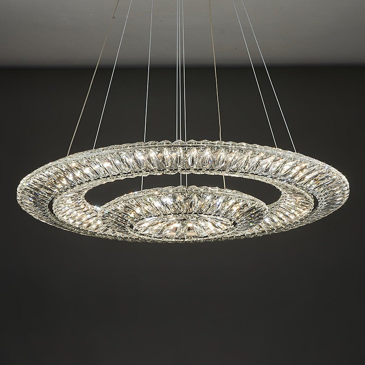 Serien Lustre Géométrique Cristal LED Élégant