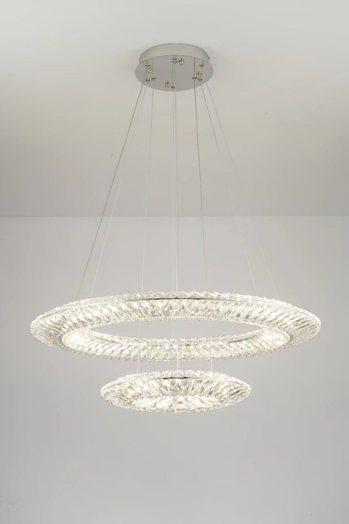 Serien Lustre Géométrique Cristal LED Élégant
