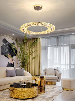 Lustra Lustre Géométrique Cristal LED Élégant