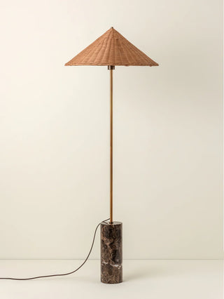 Zenith Bohemian Marble Floor Lamp-Neutral Decor
