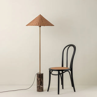 Zenith Bohemian Marble Floor Lamp-Neutral Decor