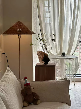 Zenith Bohemian Marble Floor Lamp-Neutral Decor