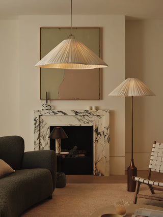 Zenith Bohemian Marble Floor Lamp-Neutral Decor
