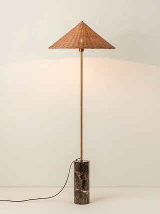 Zenith Bohemian Marble Floor Lamp-Neutral Decor