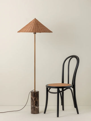 Zenith Bohemian Marble Floor Lamp-Neutral Decor