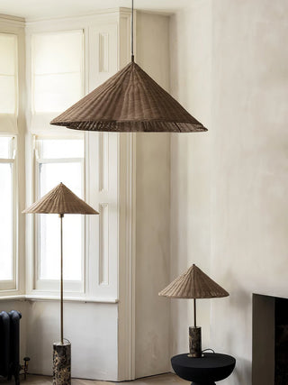 Zenith Bohemian Marble Floor Lamp-Neutral Decor