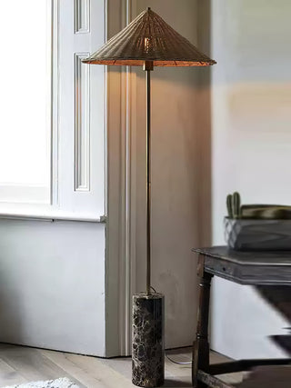 Zenith Bohemian Marble Floor Lamp-Neutral Decor