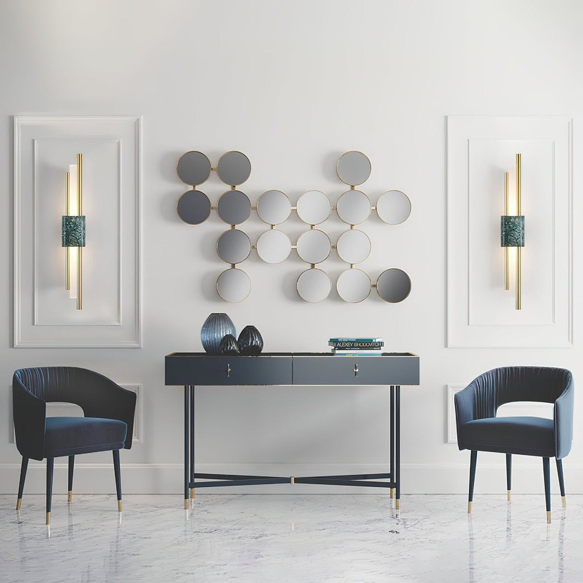 Evely Applique Murale en Marbre d'Art Nordique Premium