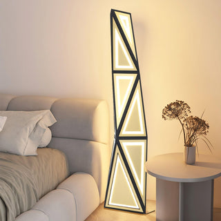 Evvelora Geometric LED Floor Lamp-Neutral Decor
