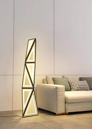 Evvelora Geometric LED Floor Lamp-Neutral Decor