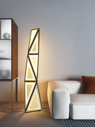 Evvelora Geometric LED Floor Lamp-Neutral Decor