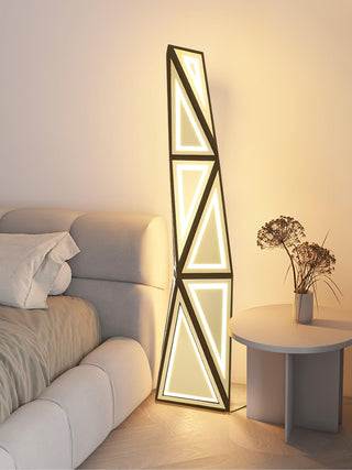 Evvelora Geometric LED Floor Lamp-Neutral Decor