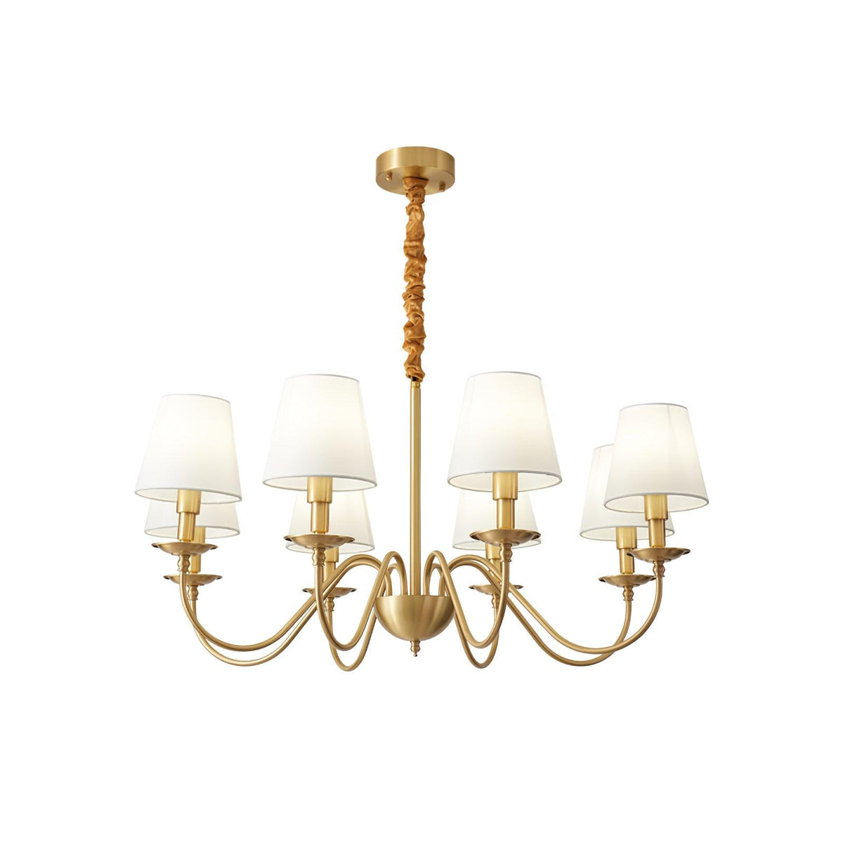 Darenelle Lustre Classique à Abat-jour en Tissu et Laiton