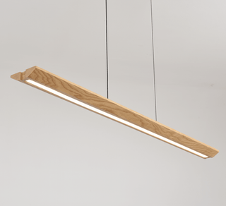Tapered Wood Linear Pendant Lamp-Neutral Decor