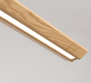 Tapered Wood Linear Pendant Lamp-Neutral Decor