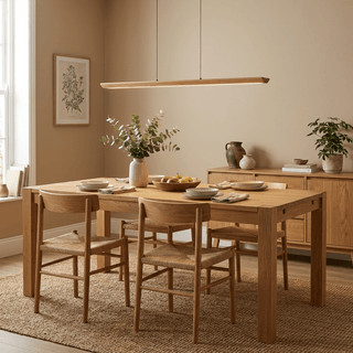 Tapered Wood Linear Pendant Lamp-Neutral Decor