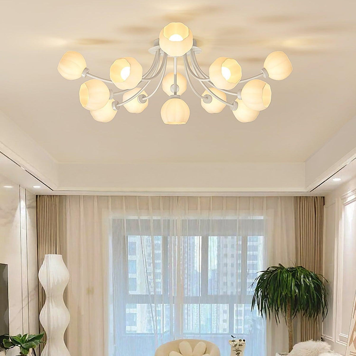 Florina Flower Ceiling Light-Neutral Decor