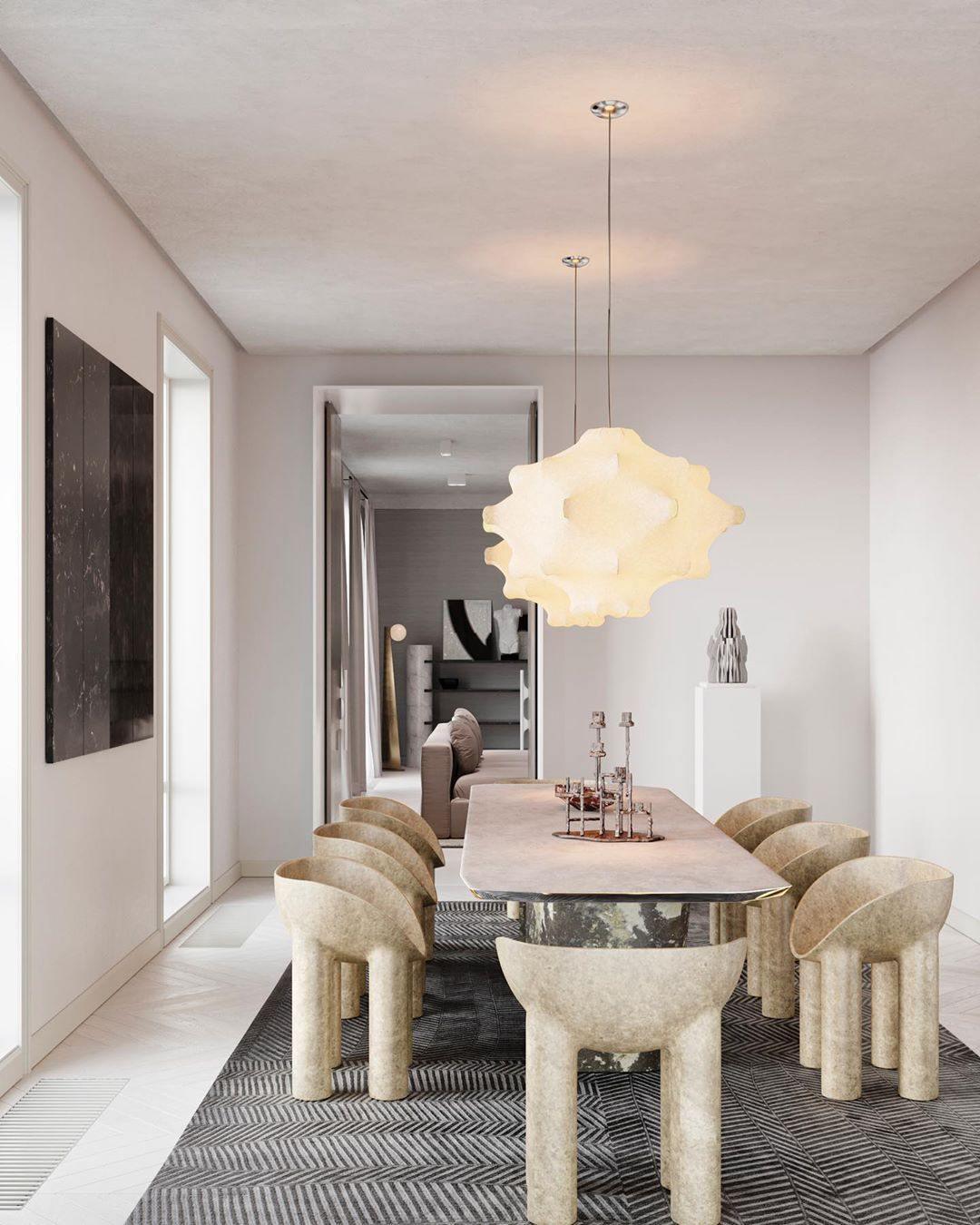 Cedeon Suspension en Soie Contemporaine