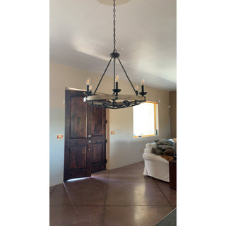 Evtalen Ancien Industriel Bois Métal Lustre