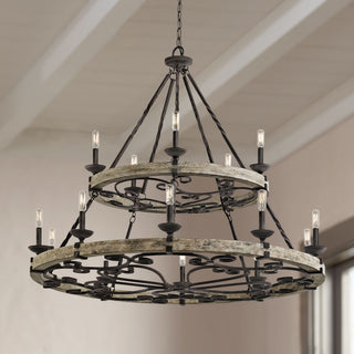 Evtalen Ancien Industriel Bois Métal Lustre