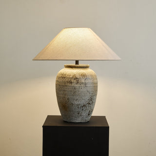 Terra Lampe de Table en Céramique Et Tissu