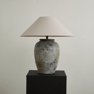 Terra Lampe de Table en Céramique Et Tissu