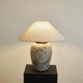 Terra Lampe de Table en Céramique Et Tissu
