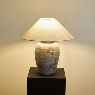 Terra Lampe de Table en Céramique Et Tissu
