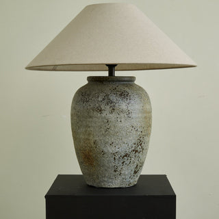 Terra Lampe de Table en Céramique Et Tissu