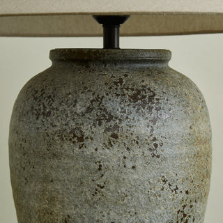 Terra Lampe de Table en Céramique Et Tissu