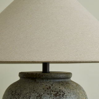 Terra Lampe de Table en Céramique Et Tissu
