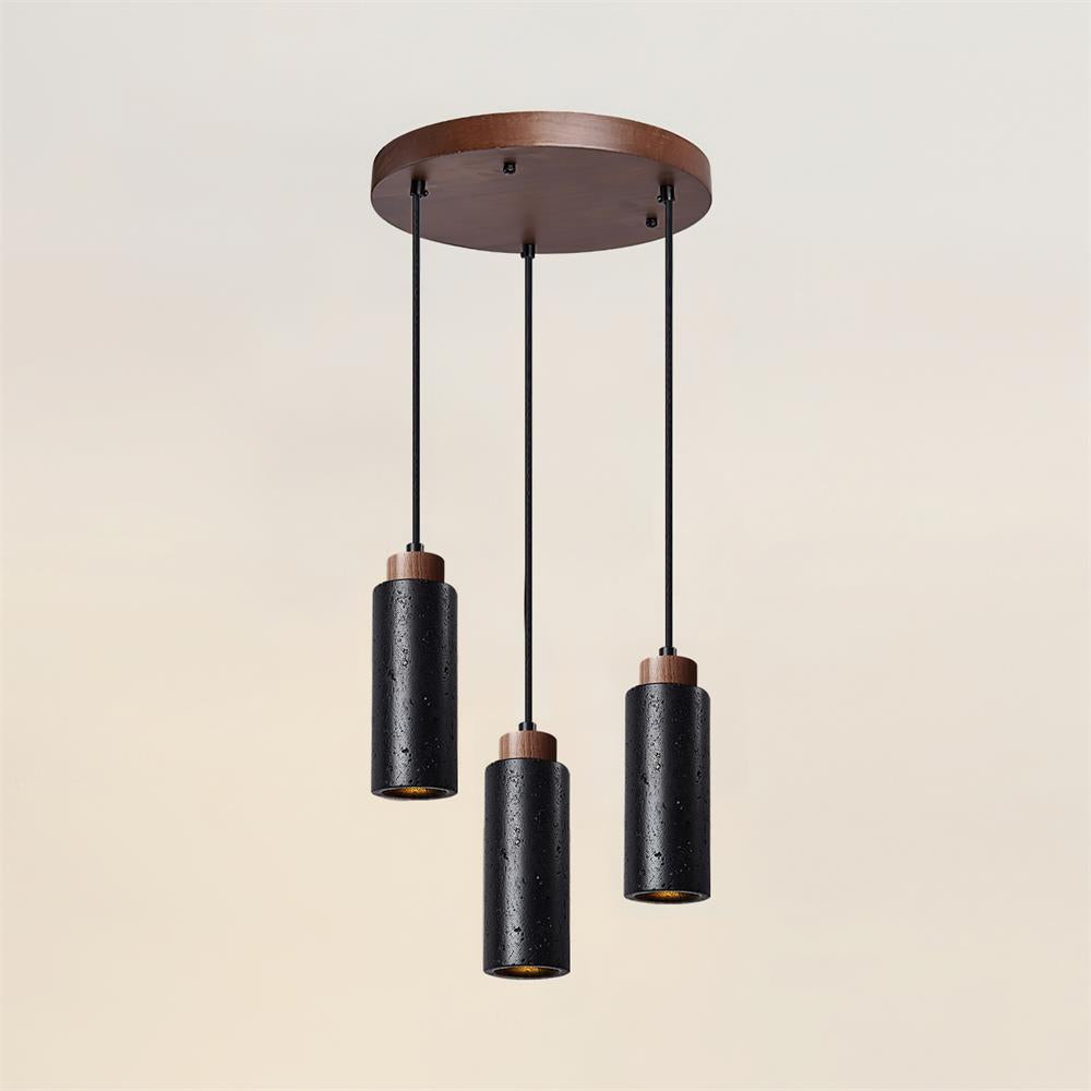 Nerova Pendant Light Travertine Wood Minimalist-Neutral Decor
