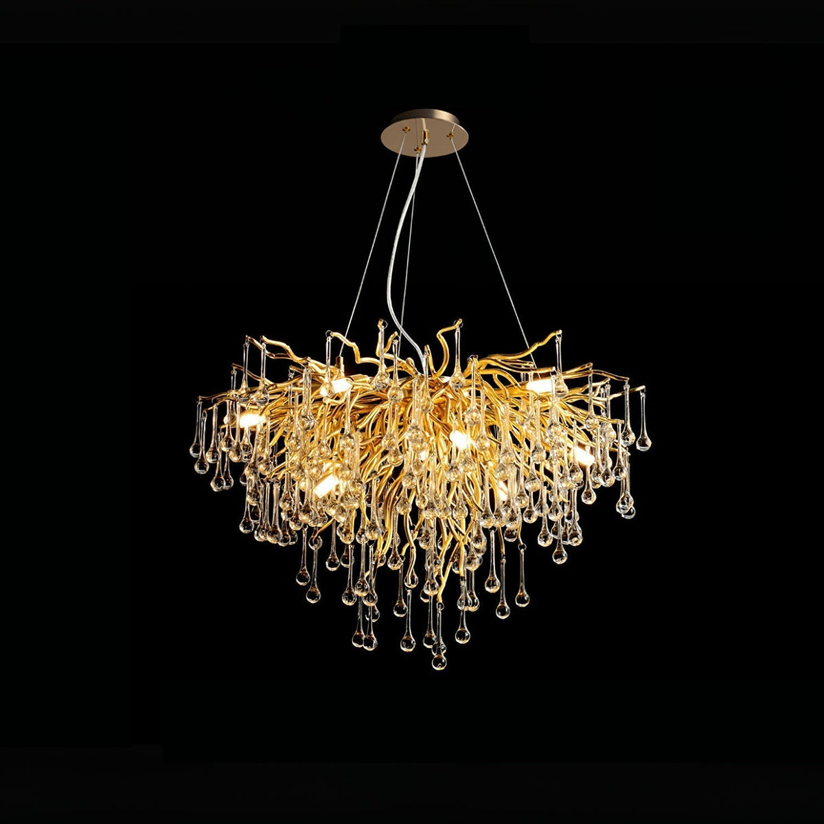 Solina Lustre Cristal Postmoderne Luxueux