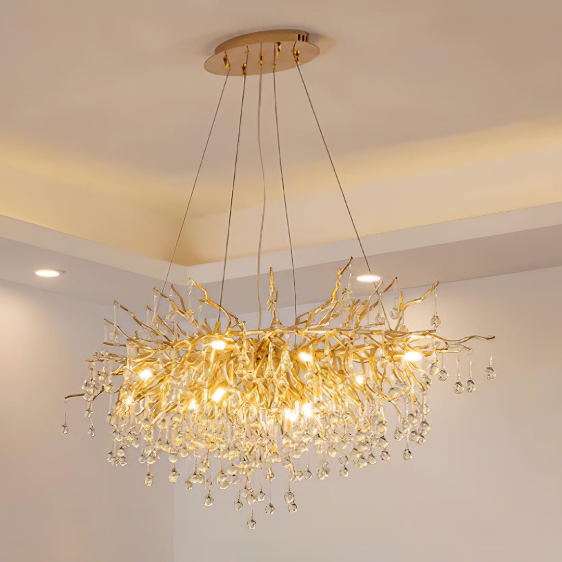 Solina Lustre Cristal Postmoderne Luxueux