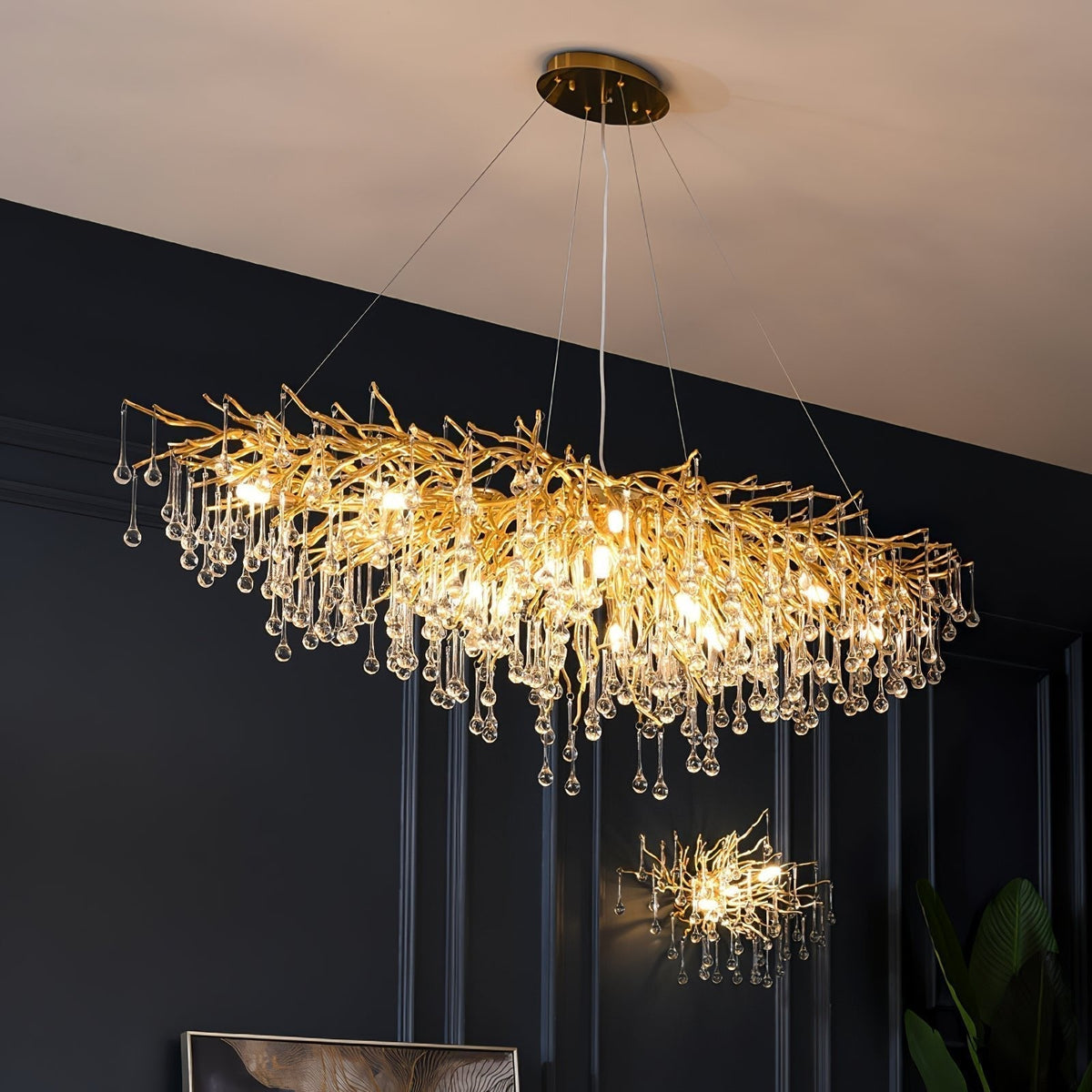 Solina Lustre Cristal Postmoderne Luxueux
