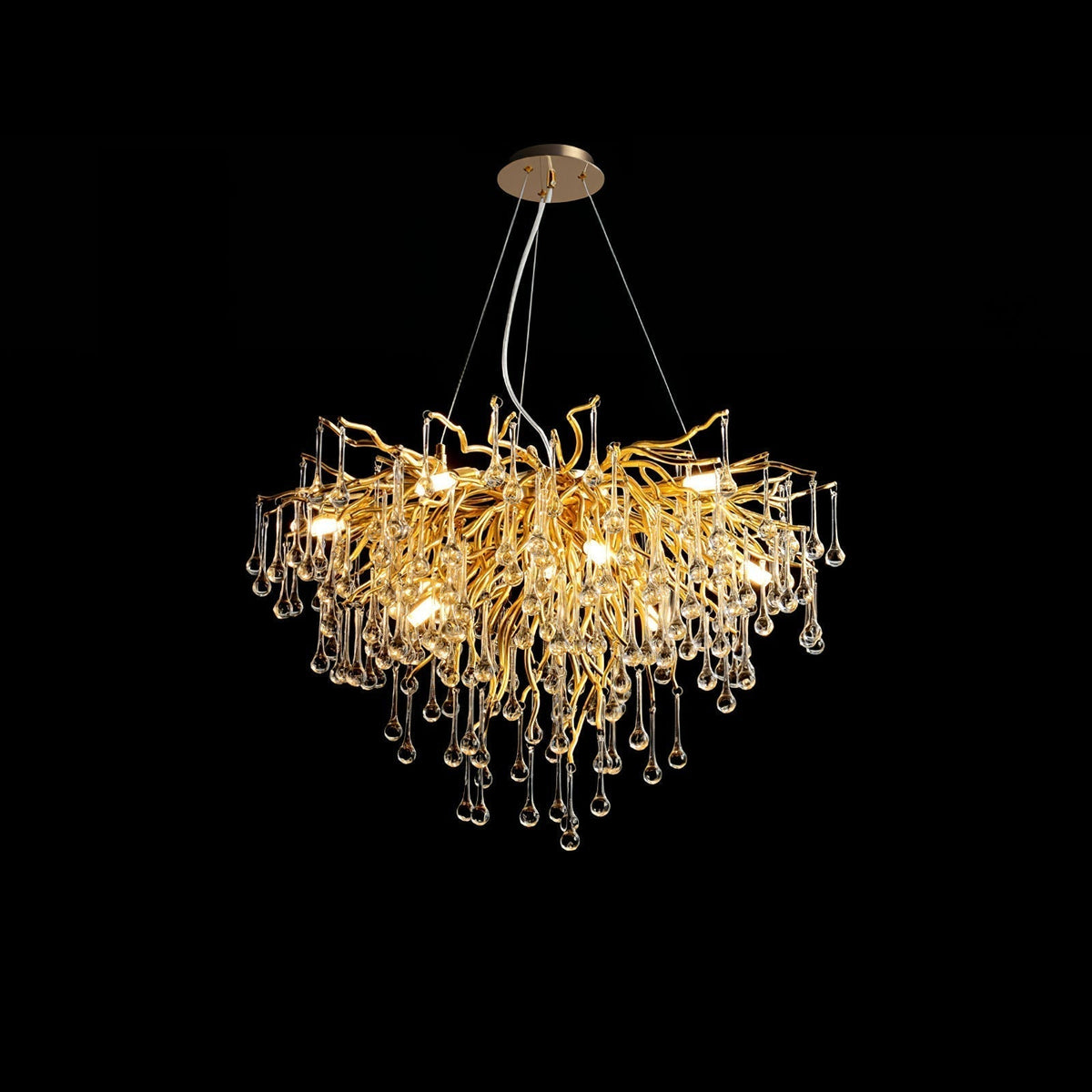 Solina Lustre Cristal Postmoderne Luxueux