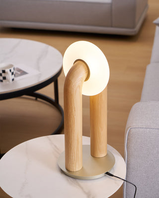 Raelix Lampe de Table Vintage Bois