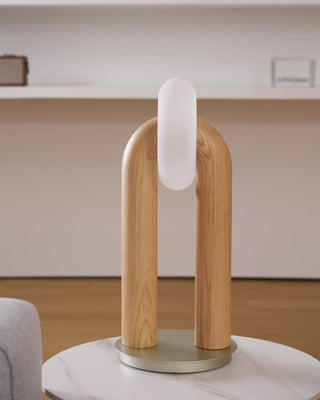 Raelix Lampe de Table Vintage Bois