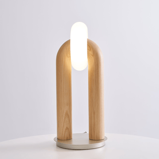Raelix Lampe de Table Vintage Bois