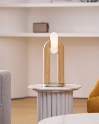 Raelix Lampe de Table Vintage Bois