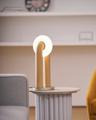Raelix Lampe de Table Vintage Bois