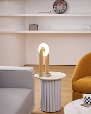 Raelix Lampe de Table Vintage Bois