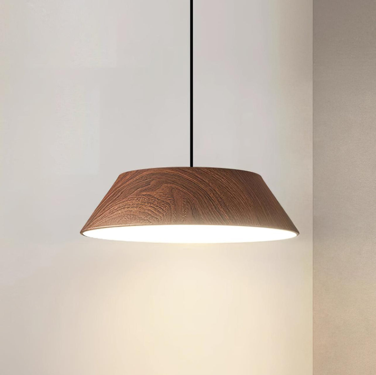 Novain Wood Grain Pendant Light-Neutral Decor
