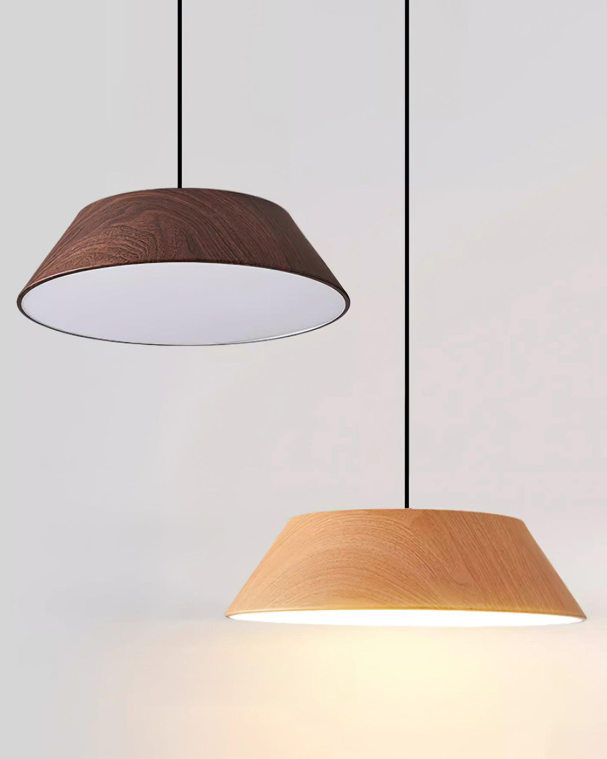 Novain Wood Grain Pendant Light-Neutral Decor