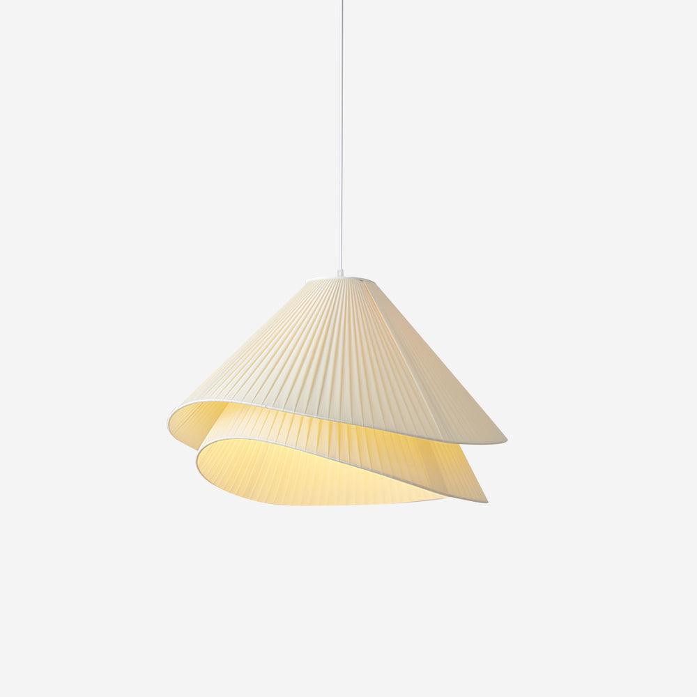 Tempo Pleated Pendant Light-Neutral Decor