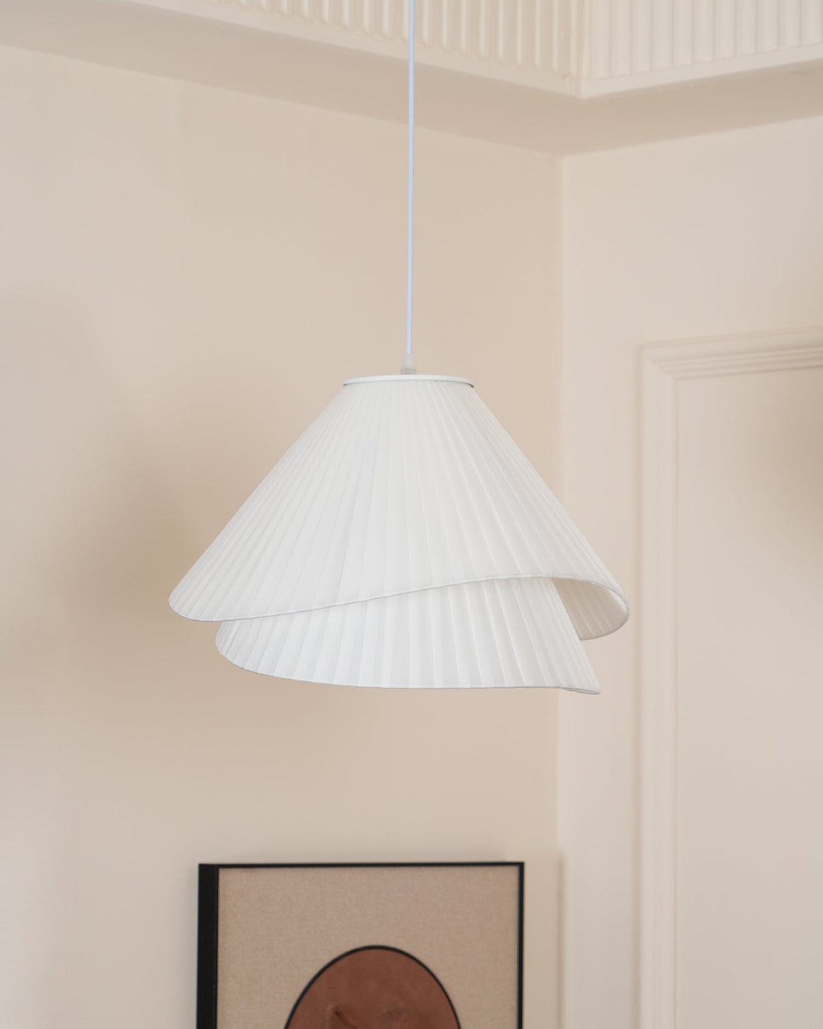 Tempo Pleated Pendant Light-Neutral Decor